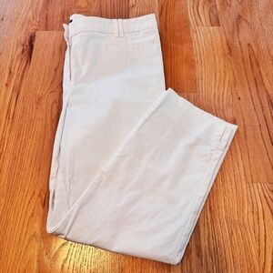 Ann Taylor Cream Straight Leg Pants